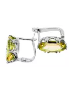 Sterling silver 925 Yellow Peridot Earrings Vintage Jewlery vec021s